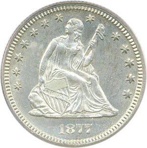 image for: 1877 25c PCGS/CAC MS62