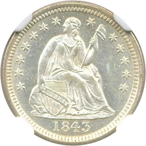 image for: 1843 H10c NGC/CAC MS66