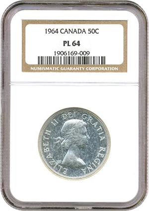 image for: Canada: 1964 50C NGC PL64