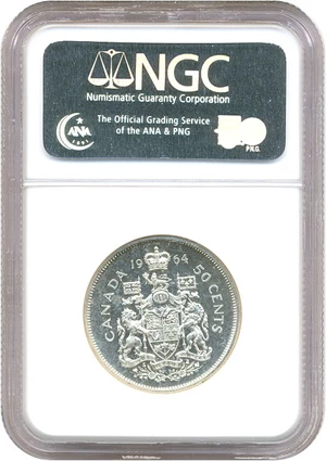 image for: Canada: 1964 50C NGC PL64