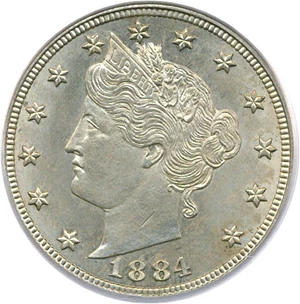 image for: 1884 5c PCGS MS64