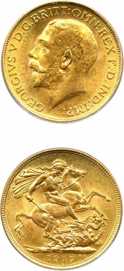 image for: Australia: 1915-S Sov PCGS MS64