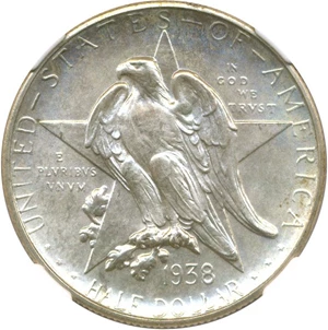 image for: 1938-D Texas 50c NGC MS67