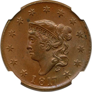 image for: 1817 1c NGC/CAC MS63 BN (13 Stars)