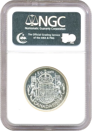 image for: Canada: 1958 50C NGC PL64