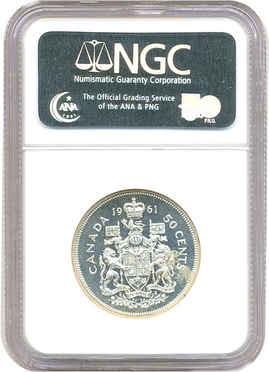 image for: Canada: 1961 50C NGC PL64