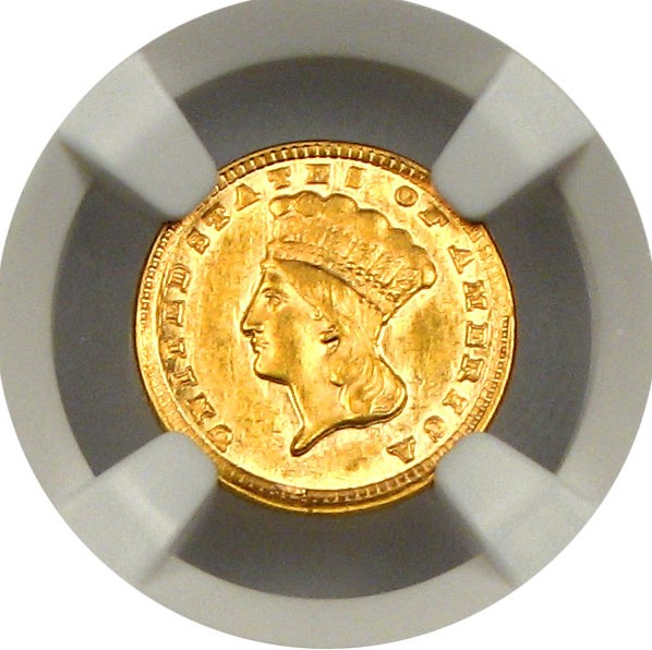 image for: 1857-D G$1 NGC/CAC AU58+