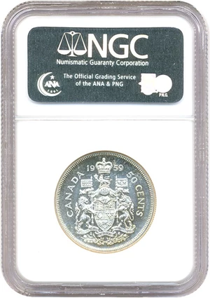 image for: Canada: 1959 50C NGC PL64