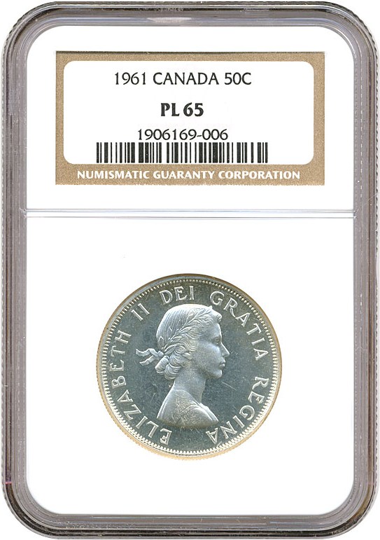 image for: Canada: 1961 50C NGC PL64