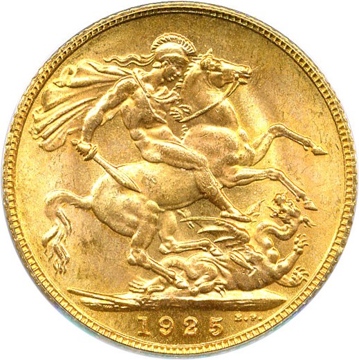 image for: Great Britain: 1925 Sov PCGS MS65
