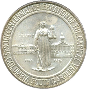 image for: 1936 Columbia 50c PCGS/CAC MS66