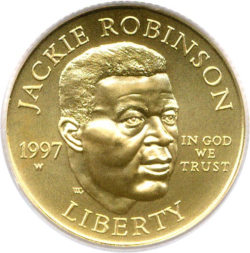 image for: 1997-W $5 PCGS MS69 (Jackie Robinson)