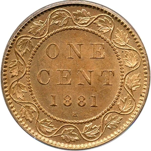 image for: Canada: 1881-H 1c PCGS MS62 RD