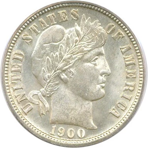 image for: 1900-O 10c PCGS MS65