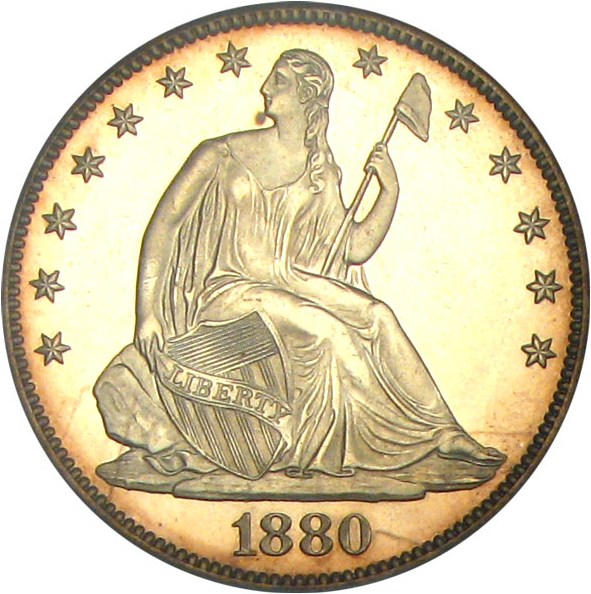 image for: 1880 50c PCGS/CAC Proof 65 Cameo