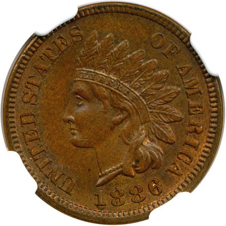 image for: 1886 1c NGC MS64 BN (Type 1)