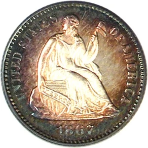 image for: 1867 H10c PCGS Proof 63 * Color *