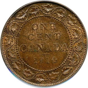 image for: Canada: 1914 1c PCGS MS63 BN