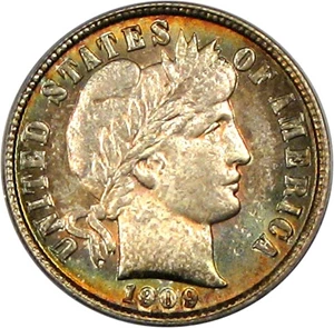 image for: 1909-S 10c PCGS MS64 * Color *