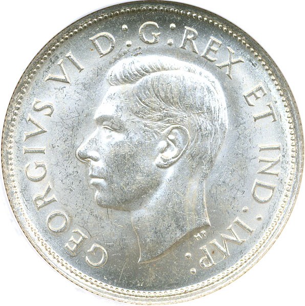 image for: Canada: 1938 50C NGC MS62