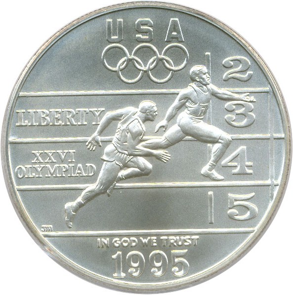 image for: 1995-D $1 PCGS MS69 (Olympic Track & Field)