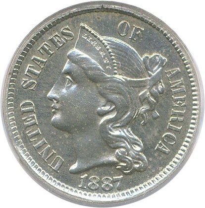 image for: 1887/(6) 3cN PCGS Proof 62