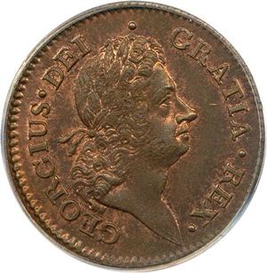 image for: 1723 1/2 P PCGS/CAC MS64 RB (Hibernia)