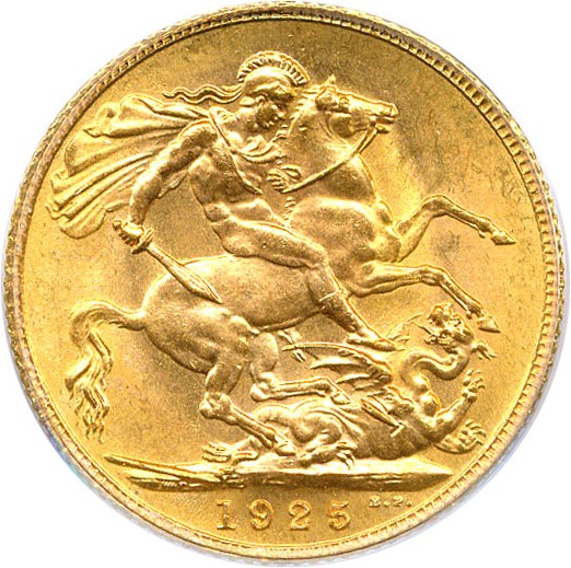 image for: Great Britain: 1925 Sov PCGS MS65