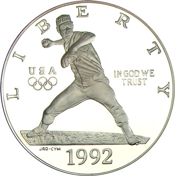 image for: 1992-S $1 PCGS Proof 70 DCameo (Olympic Baseball)