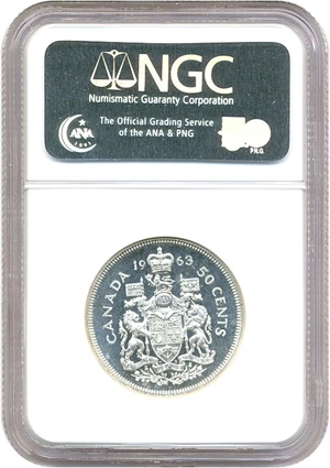 image for: Canada: 1963 50C NGC PL66