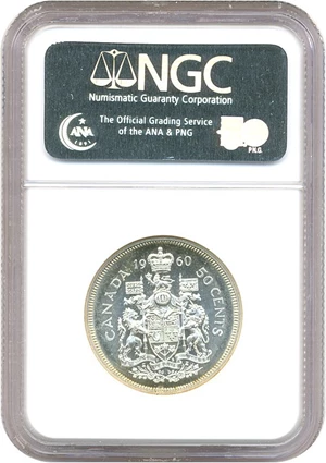 image for: Canada: 1960 50C NGC PL64