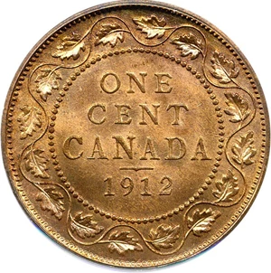 image for: Canada: 1912 1c PCGS MS65 RD