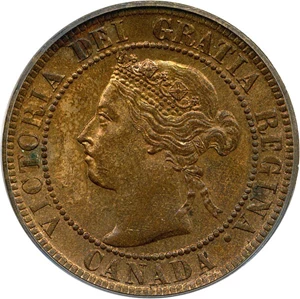image for: Canada: 1899 1c PCGS MS62 BN