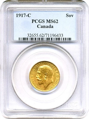 image for: Canada: 1917-C Sov PCGS MS62