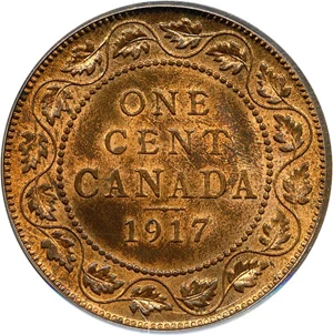 image for: Canada: 1917 1c PCGS MS64 RB