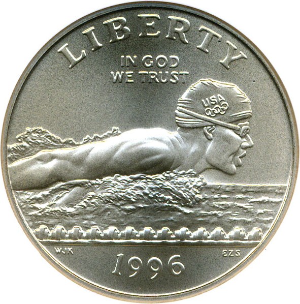 image for: 1996-S 50c NGC MS69 (Olympic Swimming)
