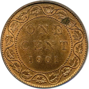 image for: Canada: 1901 1c PCGS MS63 RB
