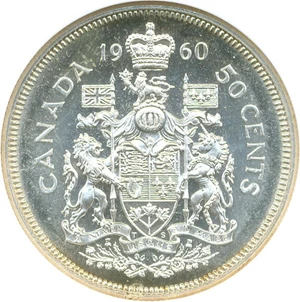 image for: Canada: 1960 50C NGC PL64