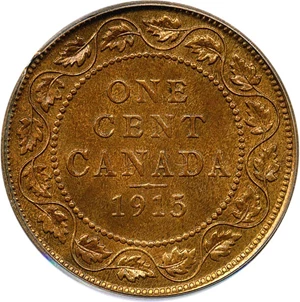 image for: Canada: 1915 1c PCGS MS64 RB
