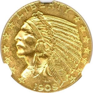 image for: 1909-S $5 NGC MS62