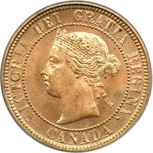 image for: Canada: 1881-H 1c PCGS MS62 RD