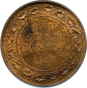 image for: Canada: 1916 1c PCGS MS63 RB