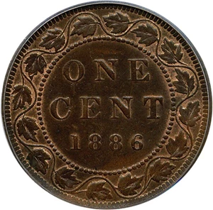 image for: Canada: 1886 1c PCGS AU55