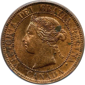 image for: Canada: 1876-H 1c PCGS MS63 RB