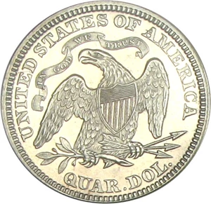 image for: 1872 25c PCGS/CAC Proof 65