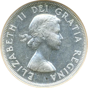 image for: Canada: 1958 50C NGC PL64