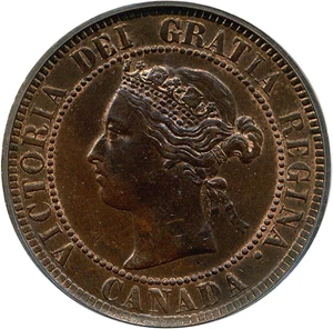 image for: Canada: 1886 1c PCGS AU55