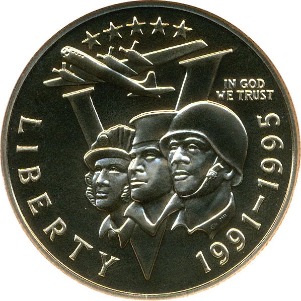 image for: 1991-95-P 50c NGC MS70 (W.W. II)