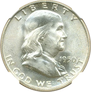 image for: 1950-D 50c NGC MS65 FBL
