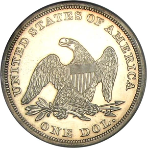 image for: 1859 $1 PCGS/CAC Proof 62